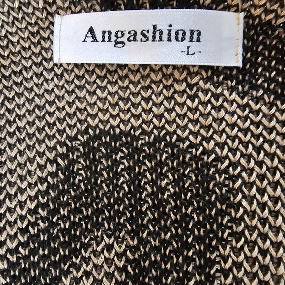 Angashion Vestidos Cotton Blend Leopard Print Open-front Cardigan, Size Large - Picture 6 of 8